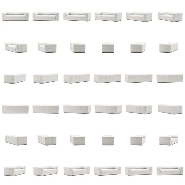 Mure 2-Seter Sofa Steam White