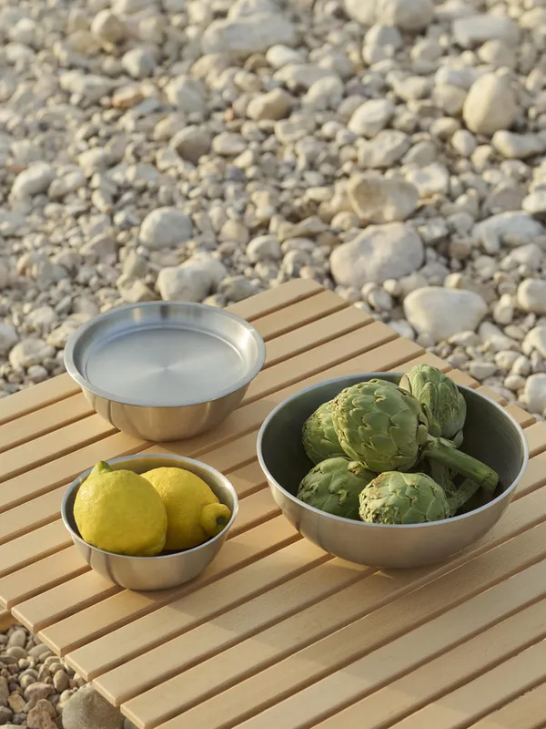 Outdoor Market Steel Bowl With Lid Large