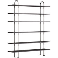 Keen Hyllyjärjestelmä 6 Hyllyllä 160 cm Musta Messinki / Mustaruskeapetsattu Saarni