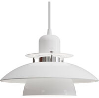 Primus IV Pendel 28 cm Glossy White / Krom