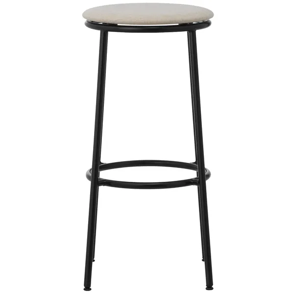Circa Barstool 65 cm Black Steel Barstol Skum Hvit