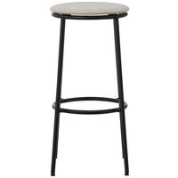 Circa Barstool 65 cm Black Steel Barstol Skum Hvit