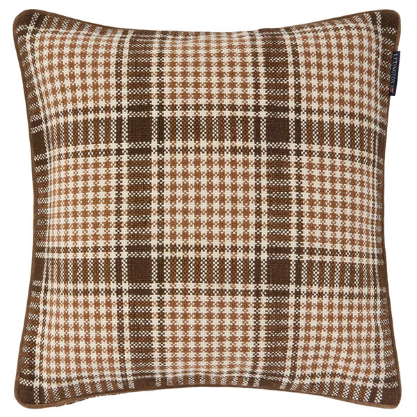 Checked Putetrekk 50x50 cm Brun / Fudge / Lys Beige
