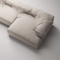 Grand 5-Paikkainen Sohva avoin pää Vasen Sandshell Beige