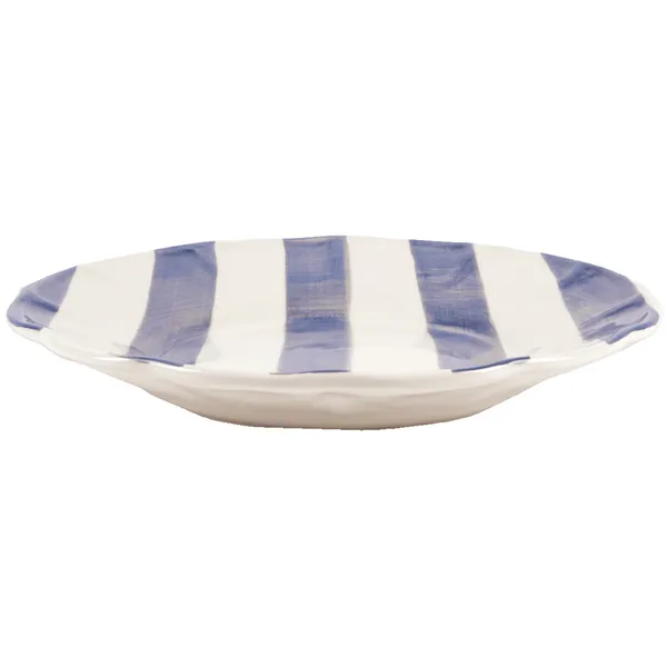Stripe Assiett 22 cm Blå