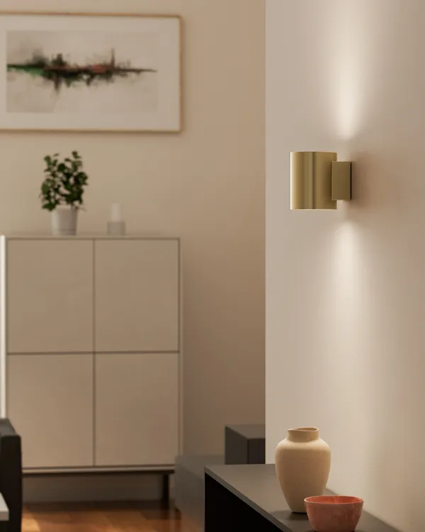 Evoke Vägglampa 120 mm Satin Brass