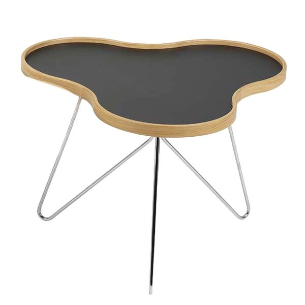 Flower Soffbord 66 cm Svart/Ek/Krom