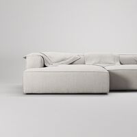 Grand 5-Personers Sofa chaiselong Venstre Moon White