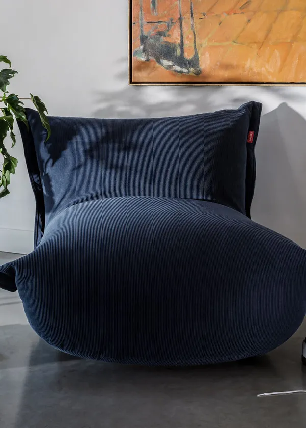 The BonBaron Slim Cord Recycled Loungestol Deep Blue