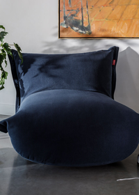 The BonBaron Slim Cord Recycled Loungestol Deep Blue