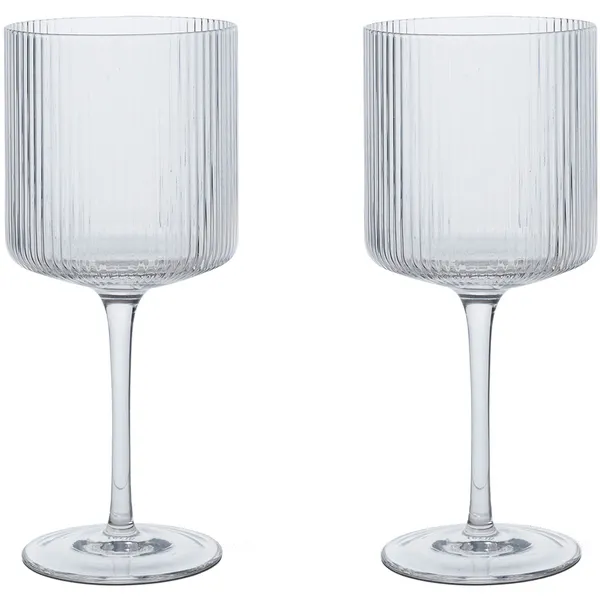 Ripple Rødvinsglass 2-pk Klar
