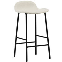 Form Barstol 65 cm Vit / Svart Stål
