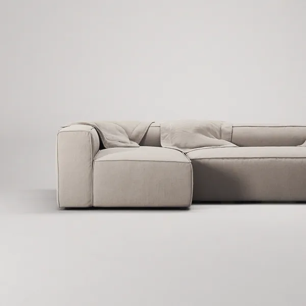 Grand Nelipaikkainen Sohva Divaani Vasen Nojatuolilla Sandshell Beige