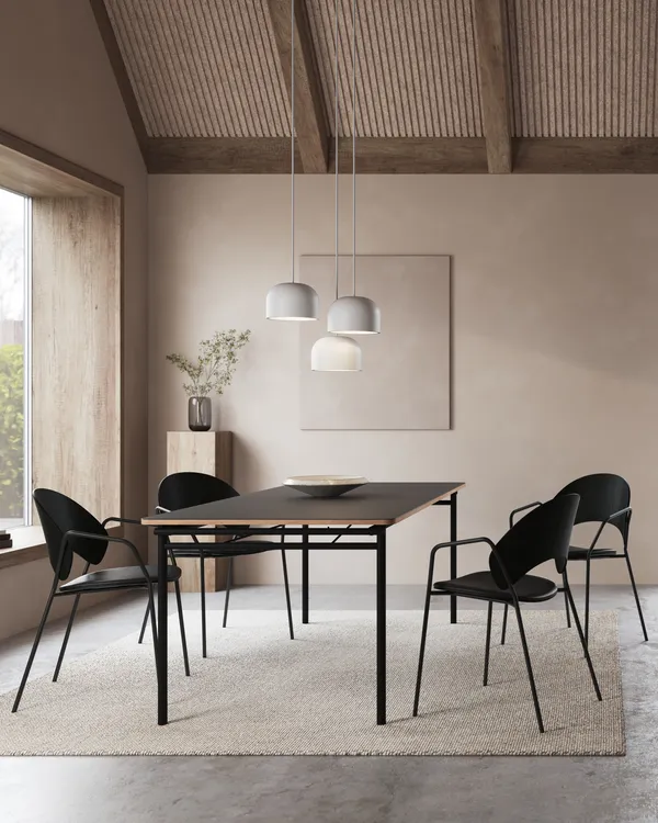Dosina Lenestol Svart Eik / Black Leather