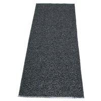Svea Gulvtæppe 70x320 cm Metallic Black/Black