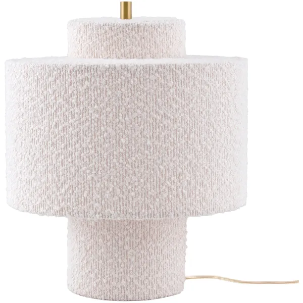 Noah Bordlampe Bouclé Hvit