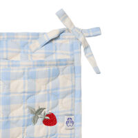 Plaid Sky Blue Sengelomme Quiltet