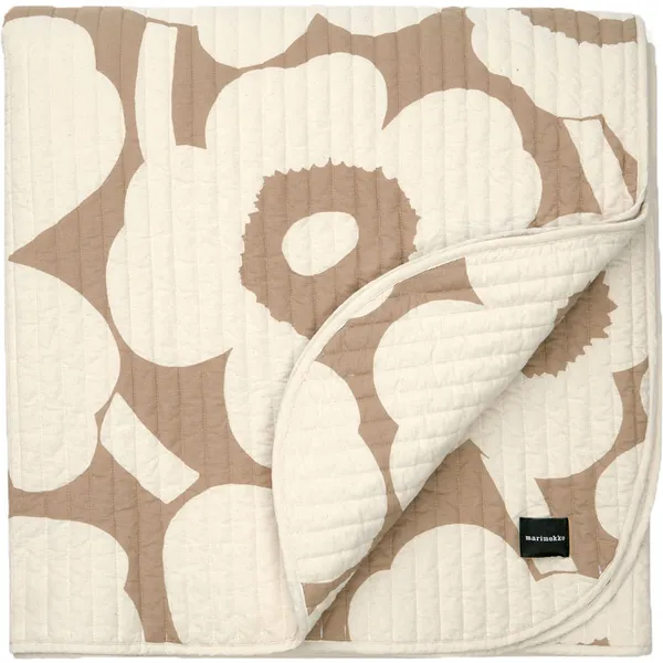 Unikko Sengeteppe 260x260 cm Off-white/Lin