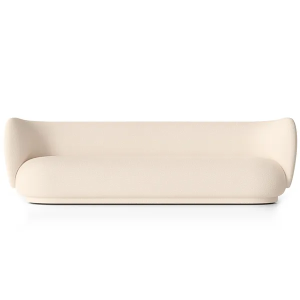 Rico Wool Boucle 4-Seter Sofa Off-white