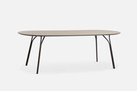 Tree Spisebord L: 220cm Beige Top / Sorte Ben