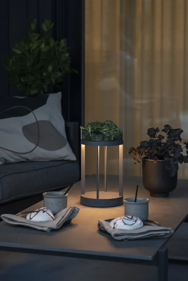 Chieti Bordlampe Bærbar Grå