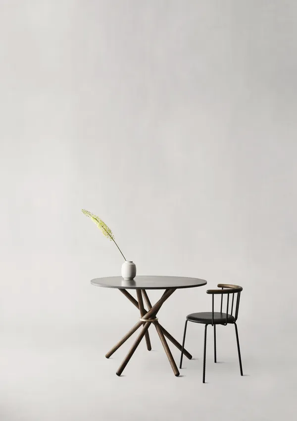 Hector 105 Spisebord Mørk Beton / Mørk Eg