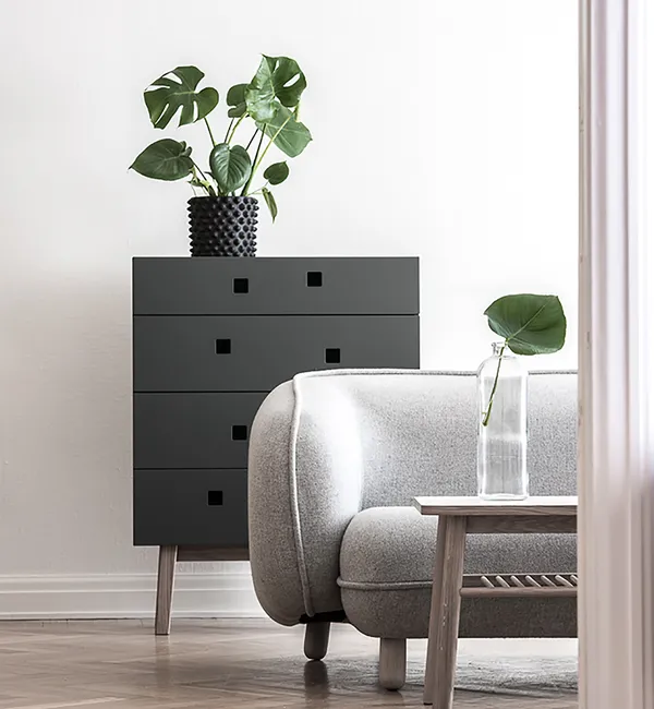 Peep B3 Bureau Slate Gray / white oak