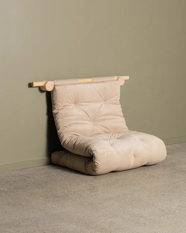 Hooked Chair Bed Soft Chalk