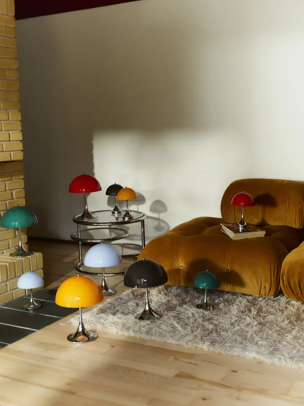 Panthella 250 Bordlampe Bærbar Original Opal Red