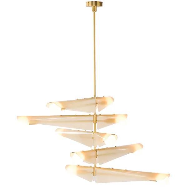 Sycamore 5 Ceiling Lamp Brass / Dusk Pink