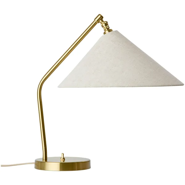 Gräshoppa Bordlampe Messing / Canvas