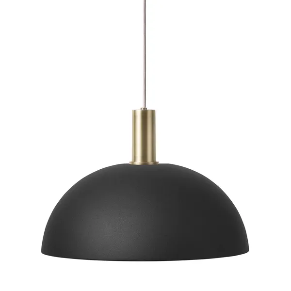 Dome Pendel Låg Svart/Mässing