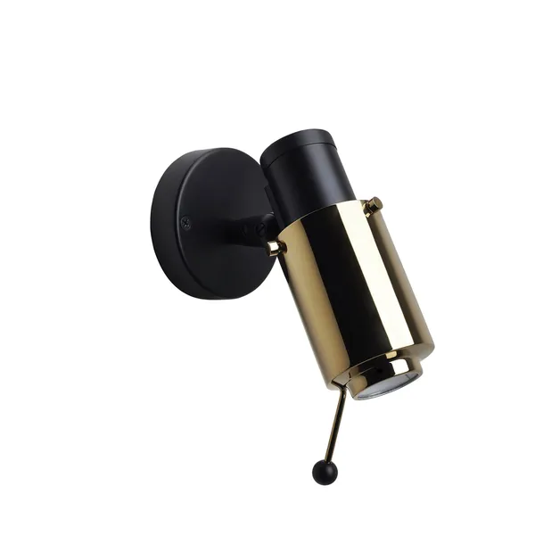 Biny-Spot Vegglampe Sort/Gull