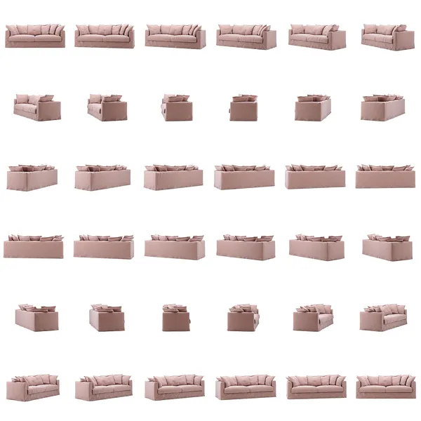 Le Grand Air 3-Seter Sofa Lin Tender Blush