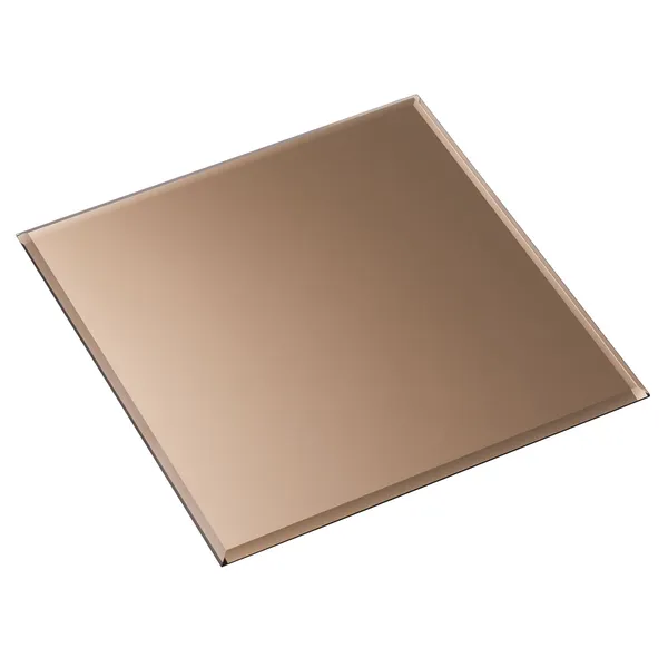 Bund Glas Firkantet 27 x 27 cm Smoked Brown