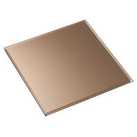 Bund Glas Firkantet 27 x 27 cm Smoked Brown