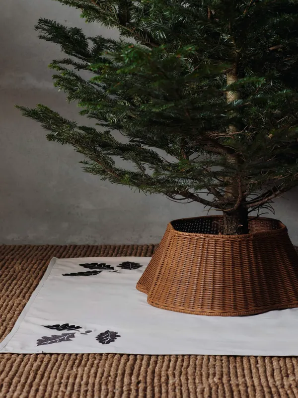 Oak Juletreteppe Kvadratisk Naturlig