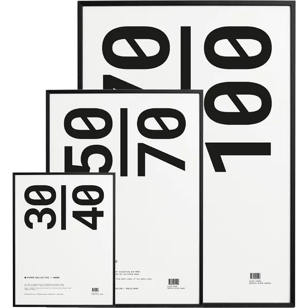 Ramme Sort / Akrylglas 70x100 cm