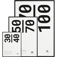 Ramme Sort / Akrylglas 70x100 cm