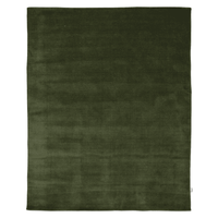 Solid Uldgulvtæppe 170x230 cm Skovgrønt