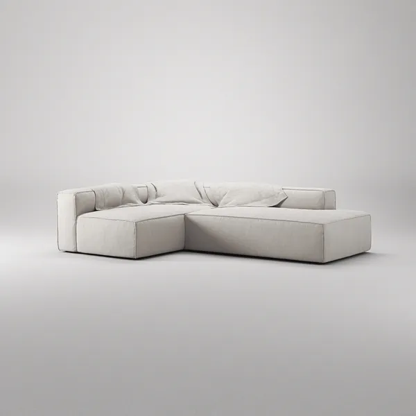 Grand Loungesofa 3-Pers åben ende Højre Moon White