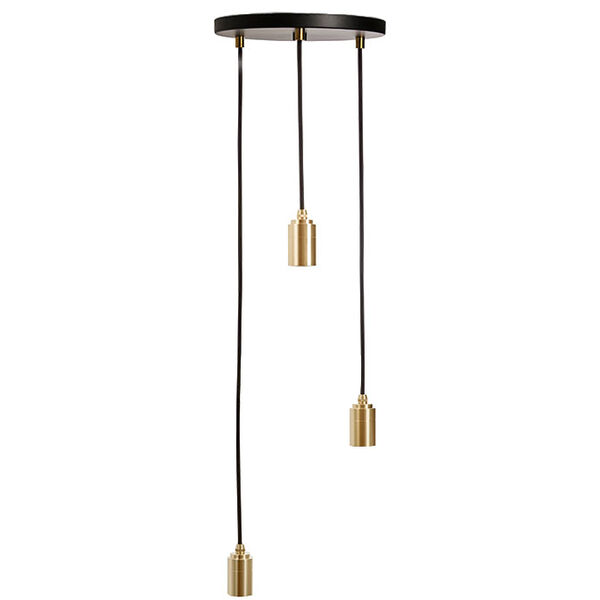 Triple Pendant Brass