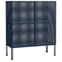 Perforated Skab Medium Steel Blue