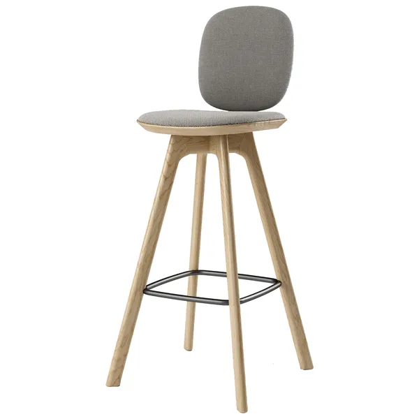 Pauline Comfort Barstol 75 cm Olieret Eg / Hallingdal Grå