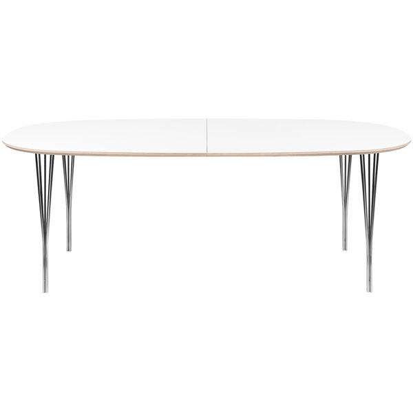Symphony 78 Spisebord 105x200 Hvidt Laminat / Chrome