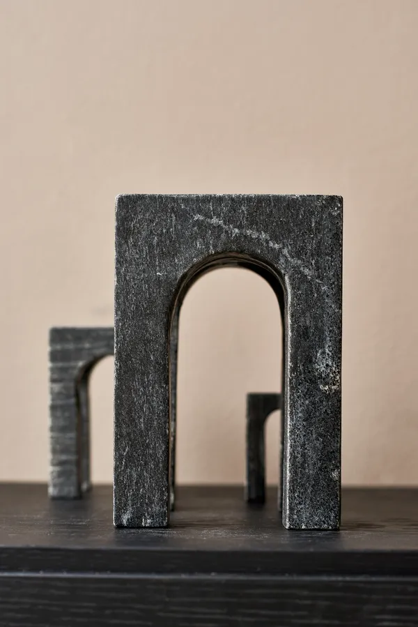 Arkis Bookend Bogstøtte 3 dele Sort