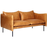 Tiki Sofa 2-Pers Sorte Ben / Læder Vintage Cognac