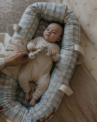 Plaid Sky Blue Babynest
