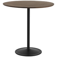 Soft Barbord Ø95x95 cm Mørkoljet Eik / Sort