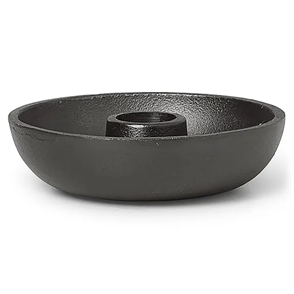Bowl Single Kynttilänjalka Ø10 cm Musta Aluminium